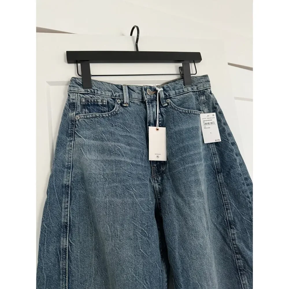 $179 New Good American Good Extreme Barrel Jeans - 0 / 25